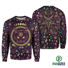 Load image into Gallery viewer, A Black Cat Skull Sublimation Shirt for Men and Women - Pandzee