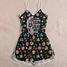 Load image into Gallery viewer, A Strong Woman Looks Danger In The Eye Rompers For Women